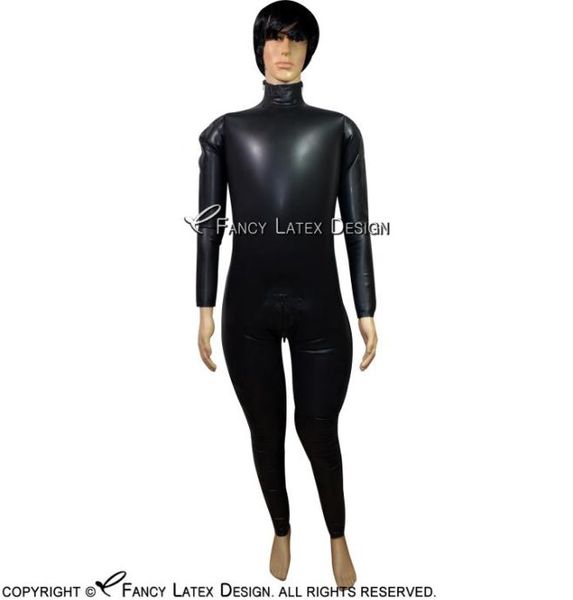 Costumes de Catsuit en Latex gonflables sexy noirs avec fermeture à glissière sur l'épaule et fermeture à glissière à l'entrejambe Body en caoutchouc Combinaison Zentai globale 01127492443