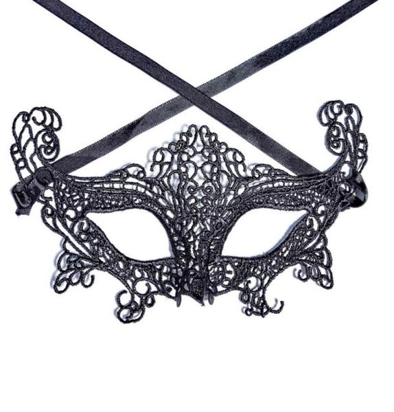 Black Sexy Lady Halloween Lace Mask Cutout Eye Mask Mask Sexy Mardi Gras Masques pour Masquerade Party1212561