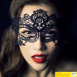 Negro Sexy Lady Lace Mask Fashion Hollow Eye Mask Masquerade Party Fancy Masks Halloween Veneciano Mardi Party Costume