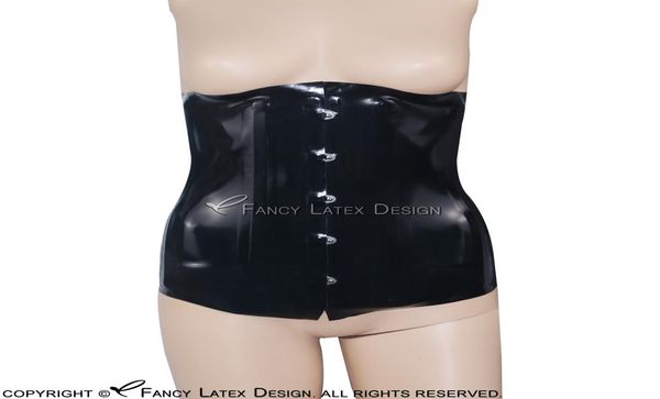 Corizes de látex sexy negro con cordones en la parte posterior Bustiers Ropa superior Tamaño más 00022647796