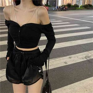 Noir Sexy Tight Strap Women's Summer Backless Sleeveless Vest avec Bottoming Short Slim Section Top Lady Girl Party Club Shirt 210401