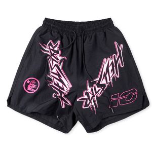 Zwarte shorts jogger zomerbroek voor heren dames korte broek met trekkoord vakantie katoenen kleding 24SS