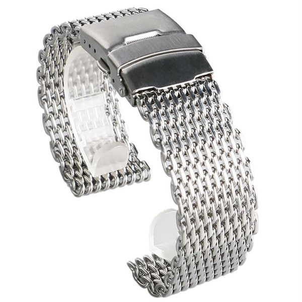 Noir argent or 18mm 20mm 22mm 24mm bracelet de montre maille bracelet en acier inoxydable bracelet bracelet de remplacement bracelet ressort Bars258a