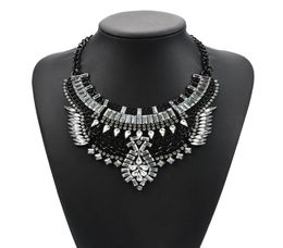 Black Silver Gold Crystal Instat Collier Vintage Indian Jewelry Choker Colliers Bib Collar Turc pour les femmes Accessary 1 PC6860582