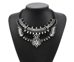 Zwart zilvergouden kristal statement ketting vintage Indiase sieraden choker kettingen slabbetje kraag Turks voor vrouwen Accessary 1 PC6445685