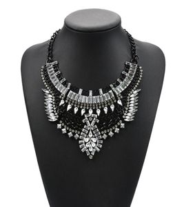 Black Silver Gold Crystal Instat Collier Vintage Indian Jewelry Choker Colliers Bib Collar Turc pour femmes Accessary 1 PC7920555