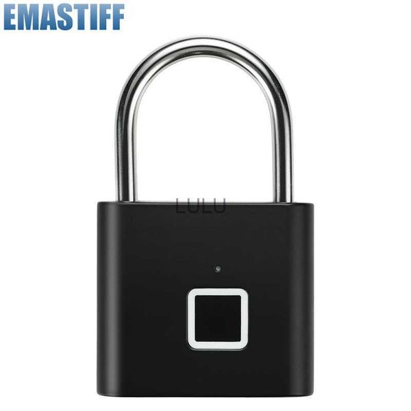 Argent noir sans clé USB rechargeable serrure de porte empreinte digitale cadenas intelligent déverrouillage rapide en alliage de zinc métal auto-développement puce HKD230824