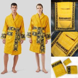 Serviette de nuit noire 3pcs ensembles tenues hommes designer luxe classique coton peignoir unisexe kimono chaud peignoir de bain vêtements de maison peignoirs KLW1739