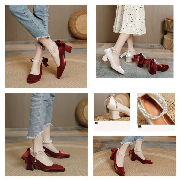 Slingbacks noirs gland frange boucle en métal chaussures à talons hauts été en peau de mouton dame pompes femmes chaussures habillées