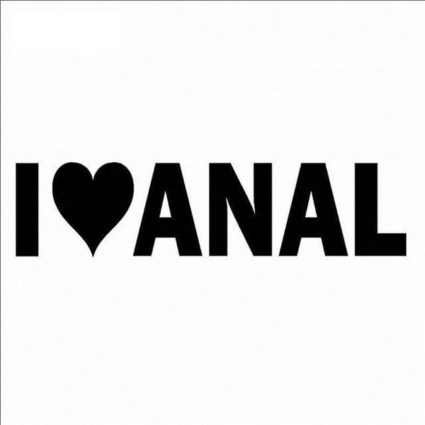 Black Sliver I LOVE ANAL Vinyl Decal Sticker 6 Divertido Orgullo Gay Broma Broma Pene Butt Sex 15 4cmCA-612220t