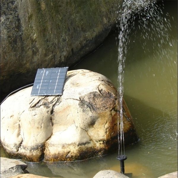 Panneau de fontaine solaire noire Caractéristique d'eau propulsée Pompe Pish Pool Pond Rium Marine Accessoires Y200917