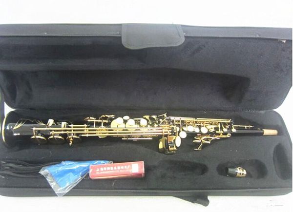 Saxophone Soprano noir de haute qualité, instrument de musique, saxo S-901 droit B plat avec étui, accessoire