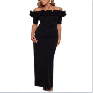 Zwarte spandex luxe avondjurk 2021 vrouwen elegant batau long party vrouwelijke schede prom jurken 288V
