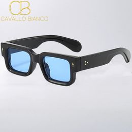 Zwarte vierkante zonnebrillen mannen koel zonnebrillen ontwerper Aviator kleine dik rechthoek frame vintage schildpad y2k cyberpunk futuristisch