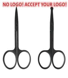 Ciseaux de cheveux en acier inoxydable noir Black Earbe à coiffure à cheveux Bénégeur Tool de beauté Accepte votre logo Impression8342082