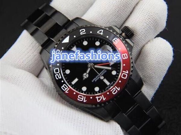 Reloj de marca de acero inoxidable negro para hombre, reloj popular de marca mundialmente famosa, relojes impermeables automáticos superiores multiespeciales
