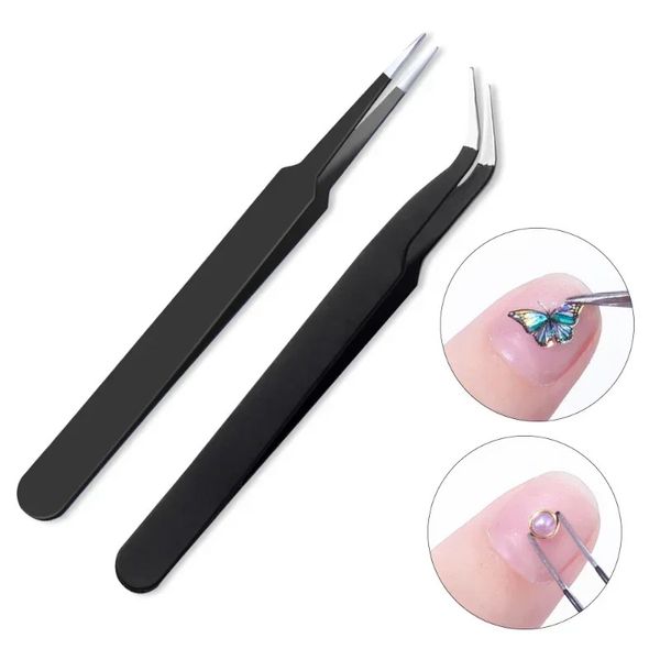 Tweezers en acier inoxydable noir