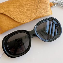 Zwarte zonnebrillen LW40103U dames dames ovaal concave-convex stereoscopisch frame mode klassieke trend merk bril buiten rijden 40103
