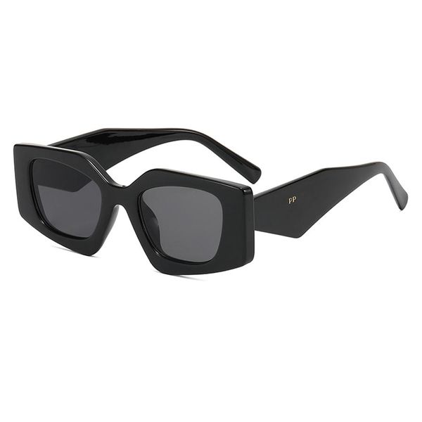 gafas de fábrica negro PR Marcos de gafas para mujer Pavo real azul verde uv400 gafas marca hombre gafas de sol Desfile de moda de celebridades de Internet gafas de sol de ojo de gato blanco