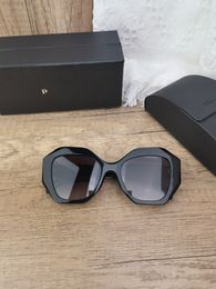 black Sunglasses prd SPR16 Lunettes de soleil Prad pour hommes, marque de mode, classiques, carrées, rectangulaires, monture épaisse, Anti-UV400, Protection des yeux, lunettes de fête avec étui