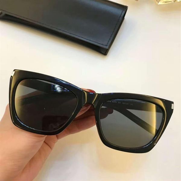 Lunettes de soleil noires Lunettes de soleil de créateurs de femmes Kate SL 214 Havana Brown Shades Unisexe Sun Glasses Fashion Eyewear Lunes Driving Tre274F