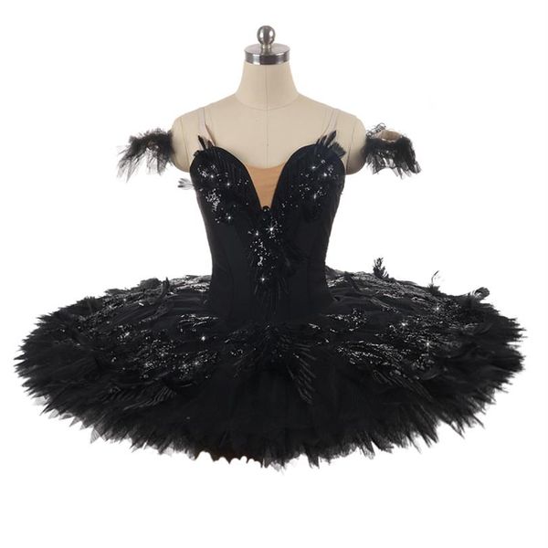 Black Swan Lake ballet tutu professionnel adulte classique blanc tutu Filles oiseau bleu professionnel tutu ballet crêpe plateau pour c273L