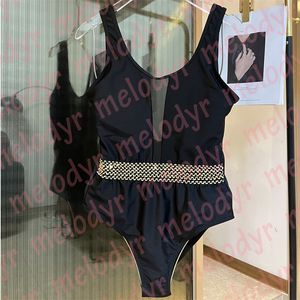 Zwarte badkleding voor dames sexy mesh één stuk zwempak dames zomervakantie badpak