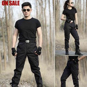 Pantalon militaire tactique noir vêtements pour hommes Camouflage multi-poches pantalon de chasse hommes Streetwear décontracté Cargo pantalon mâle H1223