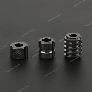 Zwart titanium legering mes kralen paracord paraplu touw EDC schroefdraad paracord kraal rits accessoires kamperen wandelen paracord zwarte titanium mes kraal