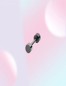 Zwarte toon Barbell Earring Fake Ear Expander 100 PCSlot Ooorring Body Piercing sieraden Ronde 8273860