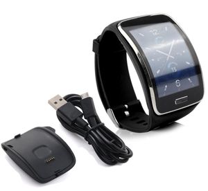 Zwart TPU vervangend polsbandje voor Samsung Galaxy Gear S SMR750 horlogeband met Gear S oplader4828269