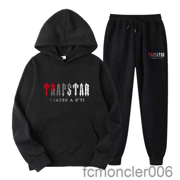 Noir Trapstar Survêtement Hommes Sweat À Capuche Running Basketball Sportswear Designer Sweats À Capuche Et Pantalons Lâche Tech Hommes Femmes Costume À Manches Longues 7KA9