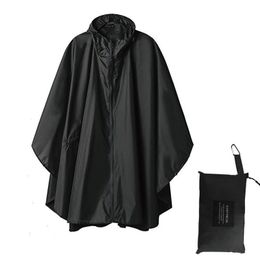 Zwarte Trenchcoat Mode Stijl Hooded Vrouwen Mannen Unisex Regenjas Outdoor Regen Poncho Waterdichte Regenjas 3 Kleuren Regenkleding Y200324