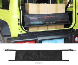 Черная сетка для хранения багажа в багажнике, защитная сетка для багажника автомобиля, ткань Оксфорд, многофункциональная для Suzuki Jimny 2019, доступ к интерьеру 8640225