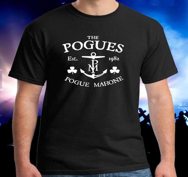 Tshirts noirs Les Pogues Mahone Irish Folk Punk Rock Band Men039S S3XL6010129