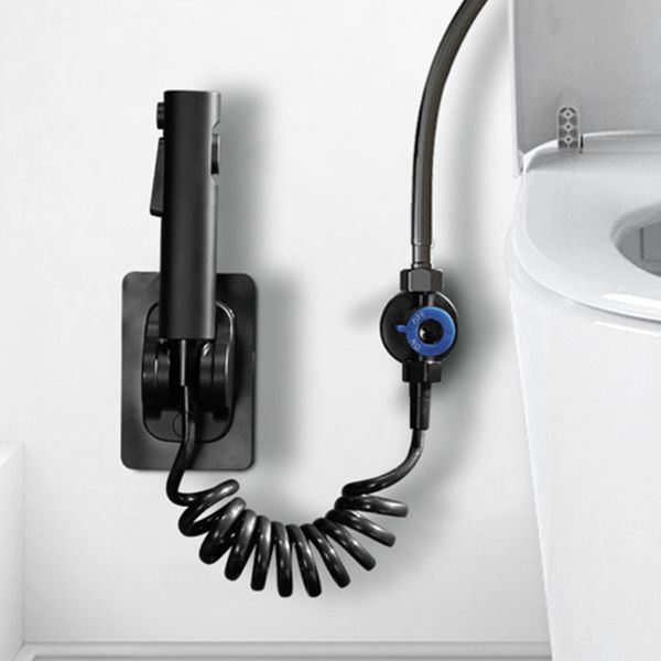 Black deux en un pistolet à eau pistolet de toilette Bidet Set Maison de salle de bain maison robinet Angle Valve Nettoyage Booster anal pulvérisateur