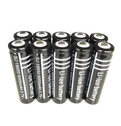 Black Ultrafire 18650 Hoge capaciteit 6000 mAh 37V Liion Oplaadbare batterij voor LED -zaklamp Digitale camera Lithium -batterijen C8270473