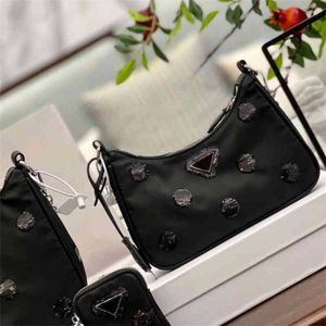 Zwarte onderarm dames pailletten decoratie luxe handtas vrouwelijke crossbody tassen portemonnees