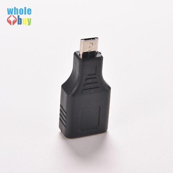 Adaptateur hôte OTG noir USB 2.0 A femelle vers Micro USB mâle, connecteur convertisseur jusqu'à 480Mbps pour PC, téléphones portables