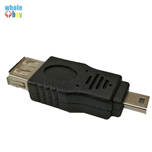 Noir USB 2.0 A femelle vers Mini USB B 5 broches mâle ou USB A femelle vers Mini B mâle 5 broches prise OTG hôte adaptateur convertisseur connecteur 200 pcs/lot
