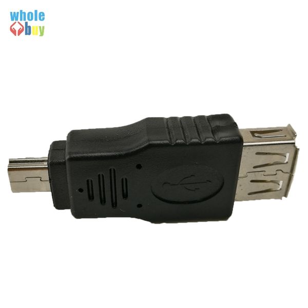 Noir USB 2.0 A femelle vers Mini USB B 5 broches mâle ou USB A femelle vers Mini B mâle 5 broches prise OTG hôte adaptateur convertisseur connecteur