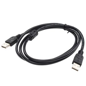Noir USB 2.0 mâle à mâle connecteur d'extension adaptateur câble cordon fil 1.5 m pour imprimante caméra