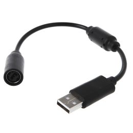 Zwart USB Breakaway Kabel Adapter Koord Vervanging Voor Xbox 360 Bedrade Game Controller Verlengkabels Draad