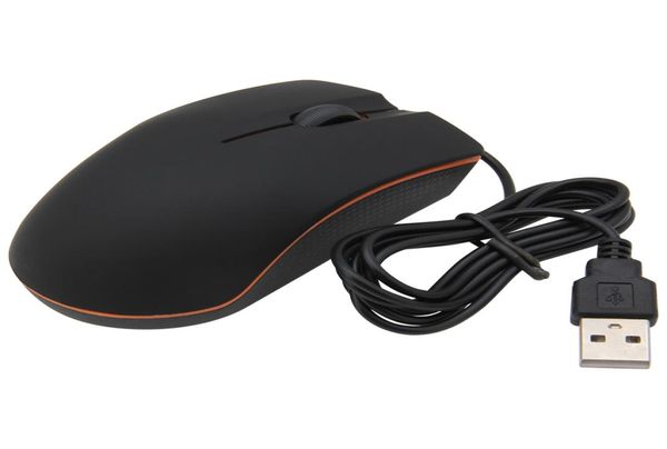 Souris USB noire de jeu filaire, 1200 DPI, optique, 3 boutons, pour PC et ordinateur portable, 6230389