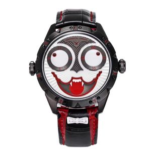 Black Vampire Watch Exclusive Men Mechanisch Watch Leather Luxury Designer Design Joker polshorloges 2840