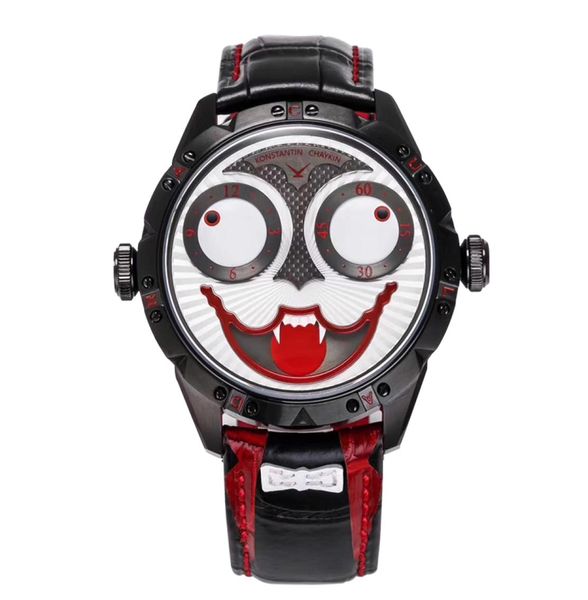 Vampire Black Vampire Exclusive Men Mechanical Watch Leather Designer Luxury Design Joker Wristswatches6117394