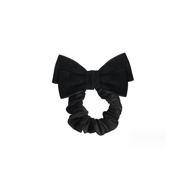 Noir Velvet Bowknot Elastic Hair Band Femmes Migne Bowknot Hair Ties Srunchies for Gift Party