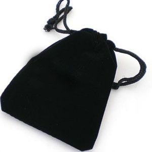 Black Velvet DrawString Bag 20x30cm8 x 12 inch make -up sieraden set Gift Pouch Storage SACK318L