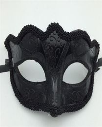 Masques Venise noire Masquerade Party Mask Gift Gift Mardi Gras Man Costume Sexy Lace Fringed Gilter Woman Dance Mask G563274Y5924481