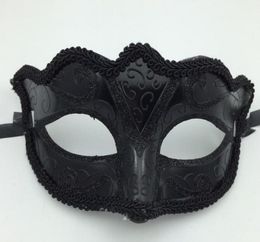 Mascaras de Venecia Negra Masilla de fiesta Masilla de Navidad Mardi Gras Man disfraz de encaje sexy con máscara de baile Gilter Gilter G5634751648